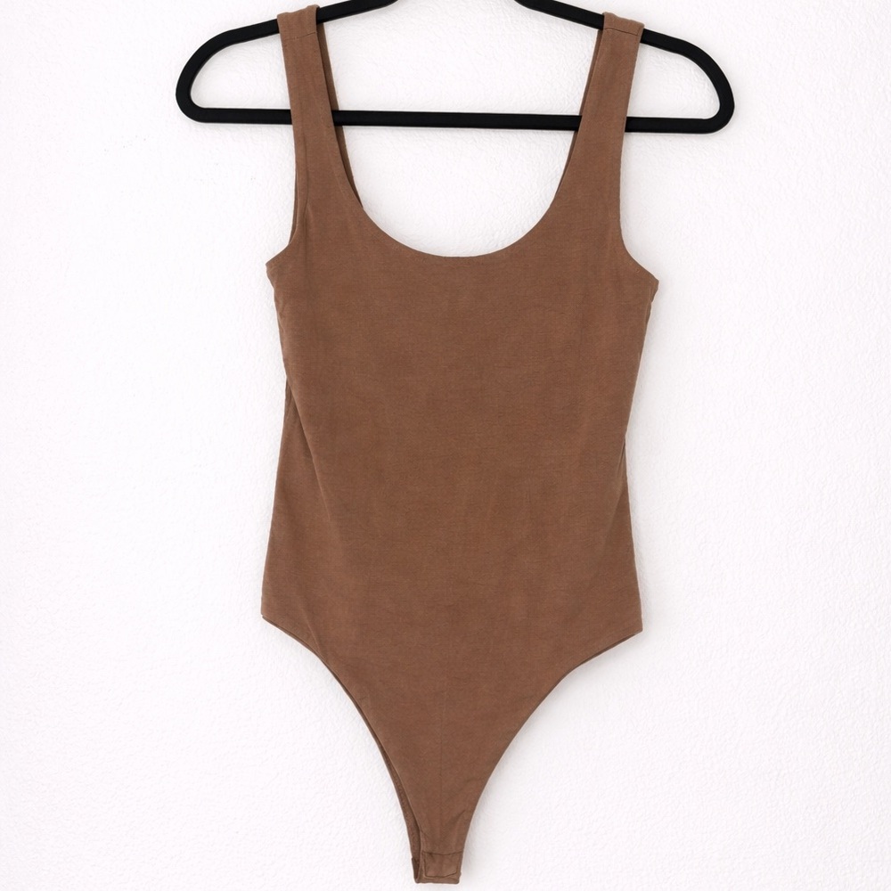 Banana Republic True Hues Neutral Brown Tank Bodysuit S
